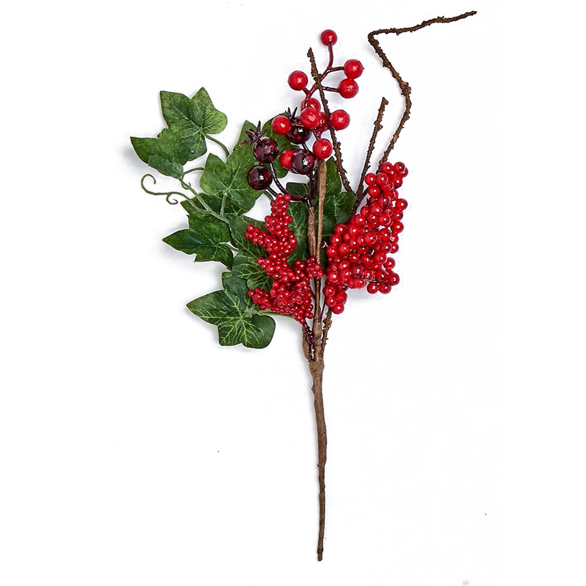 12" Red Berry & Ivy Christmas Pick, 6ct.